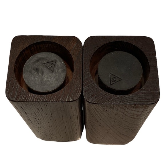 Dark Wood Modern Salt and Pepper Shakers - Picture 5 of 5